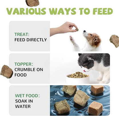 PAWUP Freeze Dried Chicken Liver Pet Treats, High Protein Freeze-Dried Pet Food for Dogs, Cats, Fresh Ingredient Snacks, 4.6 oz, Rawhide Free&Grain Free
