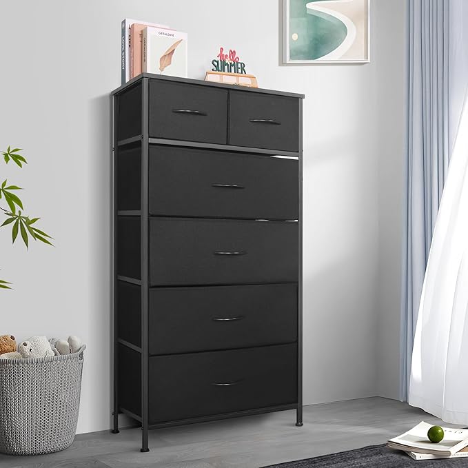 Mifuro Tall Dresser for Bedroom, Vertical Storage Organizer Tower