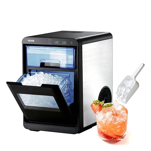 VEVOR Countertop Ice Maker, 44 lbs per Day, Self-Cleaning Portable Machine