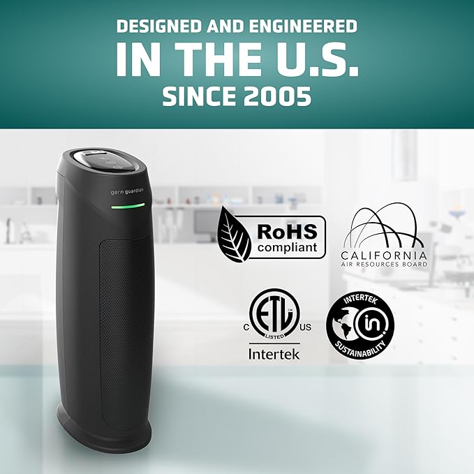 GermGuardian HEPA Air Purifier for Home, Large Rooms Up To 743 Sq. Ft.