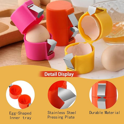 3 Packs Egg Cracker Tool Handheld Egg Cutting Tool Eggshell Remover Kitchen Egg Shell Cutter Tool Portable Eggshell Opener Baking Accessories for Home Dorm Kitchen