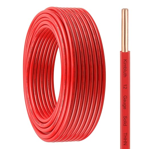 THHN Wire 12 Gauge 25 FT OFC Electrical Wire, 12 AWG Solid Copper Wire Rated up