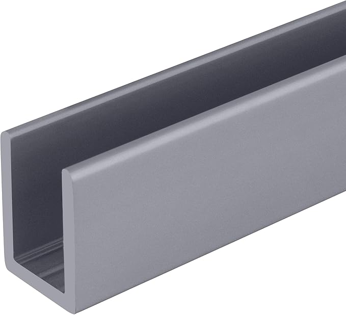 Brixwell SDCD3812A-CCP18-XCP10 Satin Anodized Frameless Shower Door Aluminum