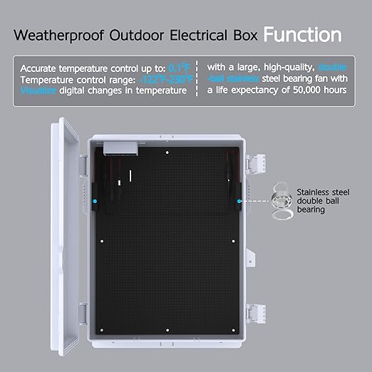 Outdoor Electrical Box, Waterproof Electrical Junction Box IP65 ABS Plastic