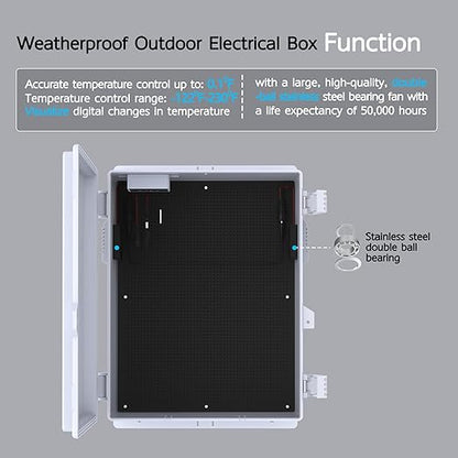 Outdoor Electrical Box, Waterproof Electrical Junction Box IP65 ABS Plastic