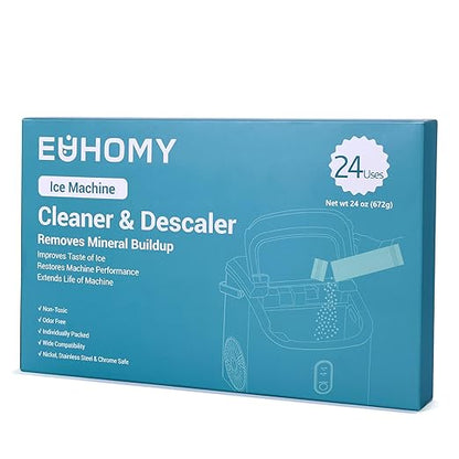 EUHOMY Ice Maker Cleaner & Descaler | 24 Use & Individually Packed | Ice