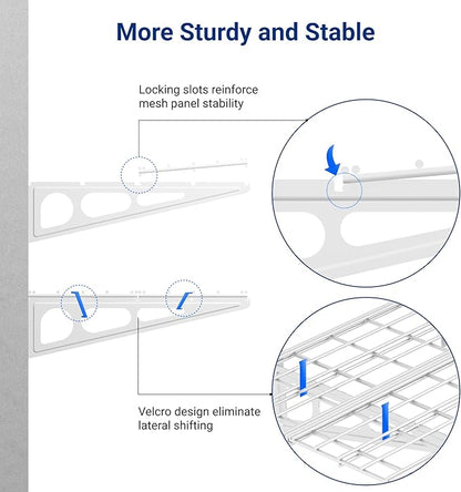 FLEXIMOUNTS 2-Pack 2x6ft 24-inch-by-72-inch Wall Shelf Garage Storage Rack