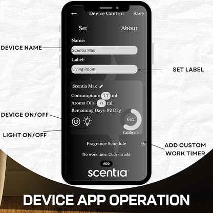 Scentia Max Wireless Diffuser for Home – Rechargeable Battery-Operated