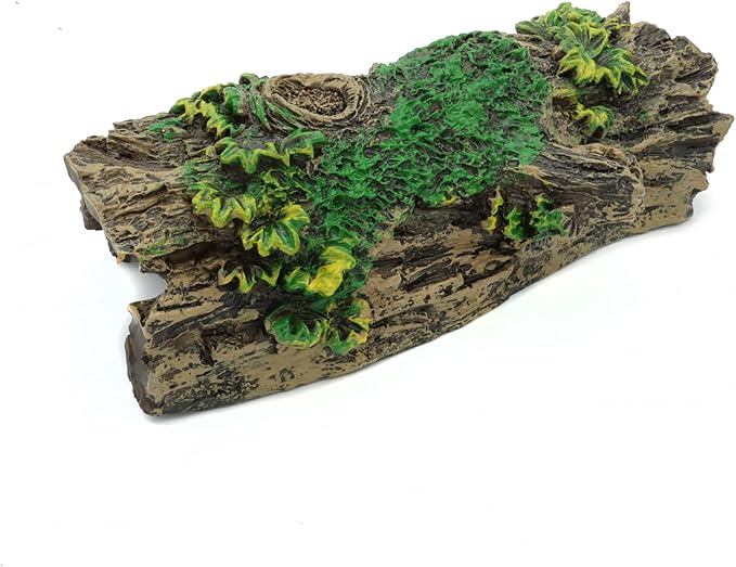JIH Aquarium Decorations Resin Hollow Tree Trunk Ornament, Bettas House Cave Wood House Decor for Fish Tank (HS-SP207)
