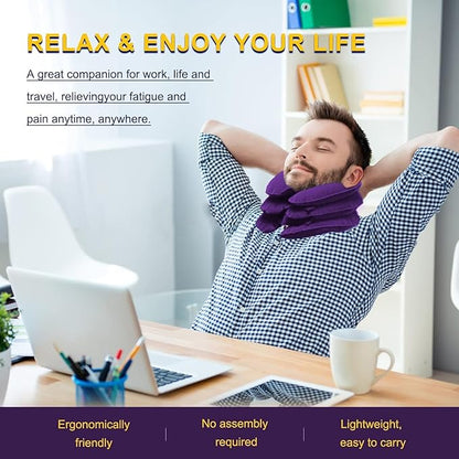 Cervical Traction Device for Neck Pain Relief, Adjustable Inflatable Neck