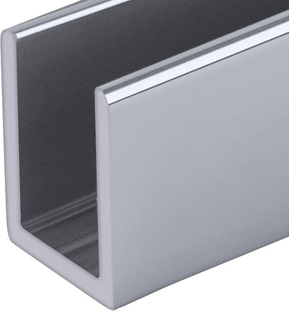 Brixwell SDCD38BA-CCP72 Brite Anodized 3/8" Fixed Panel Shower Door Deep