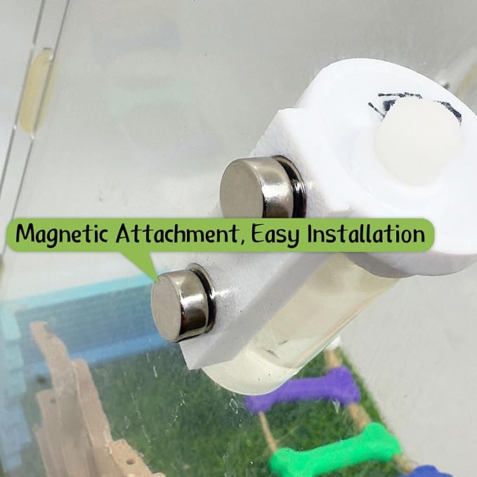 Jumping Spider Water Dispenser, Magnetic Hanging Feeder,Suitable for Jumping Spiders,Tarantulas, Praying Mantises,Arboreal Animals, and Other Small Animal Enclosure Accessories (White, 15ML)
