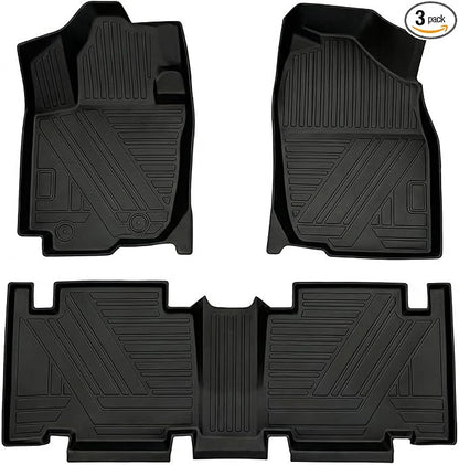 RAV4 Floor Mats Compatible with Toyota RAV-4 2007-2012，All Weather Protection Waterproof Durable Anti-Slip Odorless Custom-fit TPE Floor Liner Front and Rear Row Set