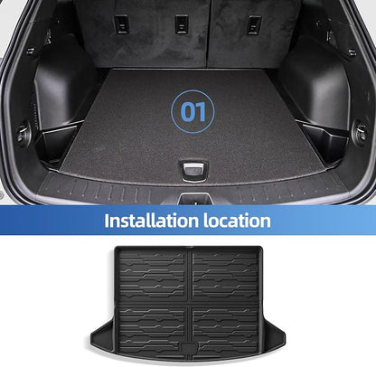 SMABEE Floor Mats Cargo Liner for Chevy Blazer EV & Honda Prologue 2024 2025 2026 All Weather Floor Liners for Blazer EV Prologue Accessories Trunk Mat TPE 1st& 2nd Row Car Mats Black