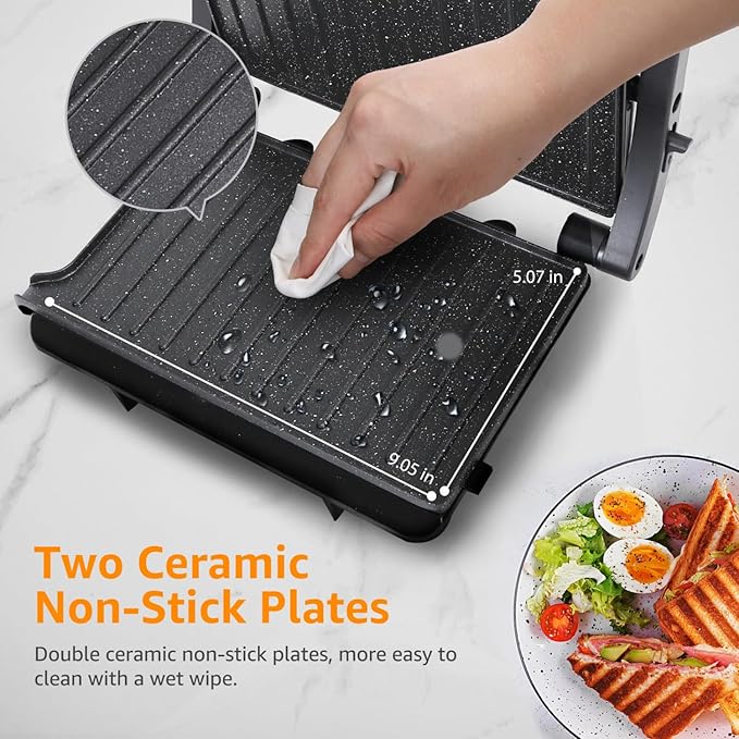Panini Press Grill, Aigostar 1000W Sandwich Maker