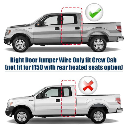 Rear Right Door Jumper Wire Assembly | Compatible with 2009-2014 Ford F-150 Crew Cab Passenger Side Door Jumper Harness Replace for 9L3Z-14630-CAA