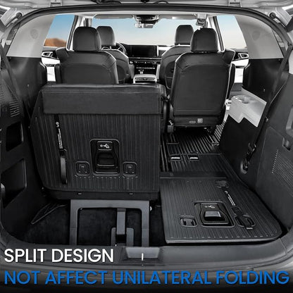 Backrest Mats for 2022-2025 2026 Kia Carnival Fold-in-Floor Use, All Weather TPE 3rd Row Seat Back Covers Trunk Area Accessories (Backrest Mat for 3rd-Row)