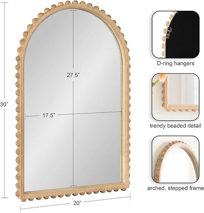 Kate and Laurel Beadbrook Modern Beaded Arched Mirror