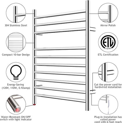 HEATGENE Towel Warmer, Compact Electric Towel Warmer