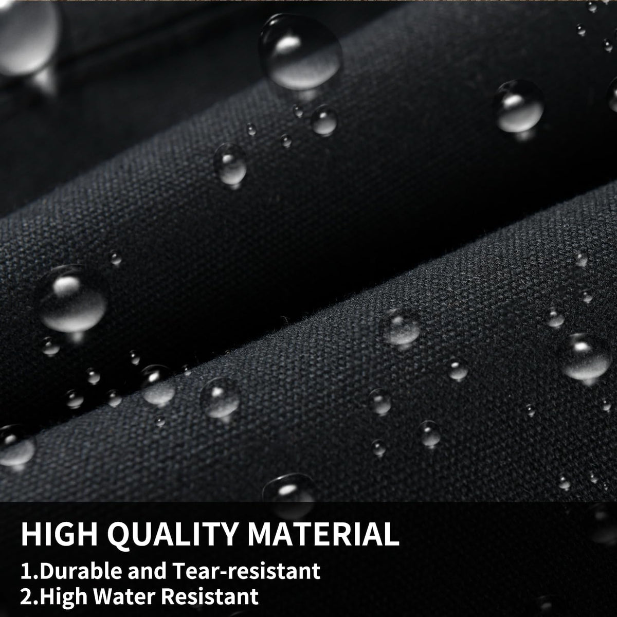 Coverado Rear Car Seat Covers, Waterproof Canvas Seat Protector for Car Seat Cushions for Kids & Dogs, Seat Covers Compatible with 2015-2025 Ford F150 & 2017-2025 Ford F250 F350 F450(Black, 2PCS)