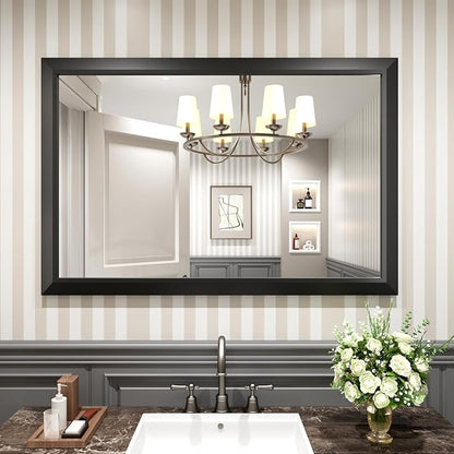 Amorho Black Bathroom Mirror, Living Room, Large Rectangle Vanity Mirrors.