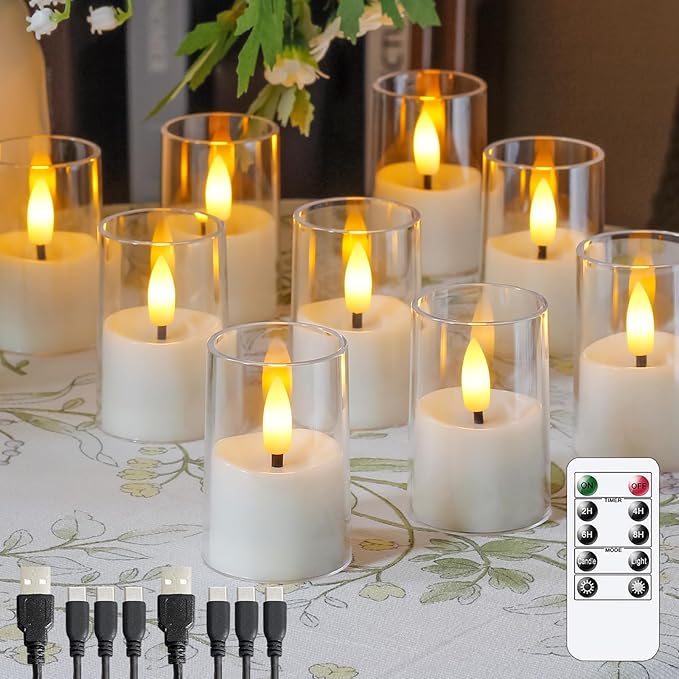Rechargeable Acrylic Flameless Votive Candles