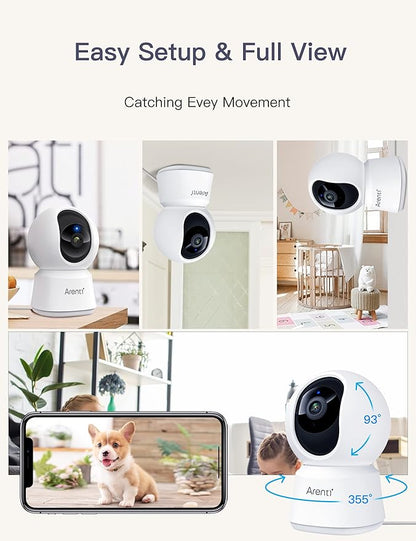 ARENTI 5G Indoor Security Camera, 4MP Pet Camera