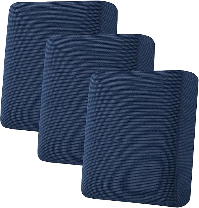 H.VERSAILTEX Super Stretch Stylish Cushions Covers/Furniture Cover Spandex Jacquard Small Checked Pattern Super Soft Slipcover Washable Individual