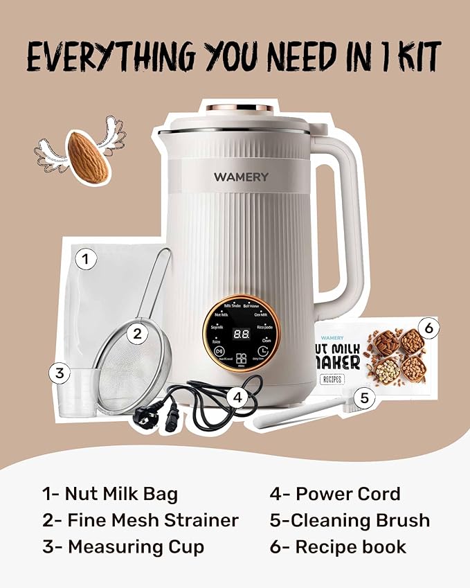 Wamery 32oz Nut Milk Maker Machine