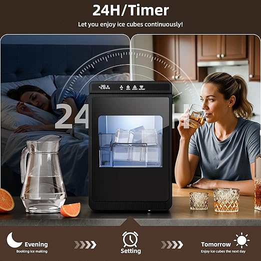 Antarctic Star Clear Ice Cube Maker, CrystalFlux Technology, Self-Cleaning