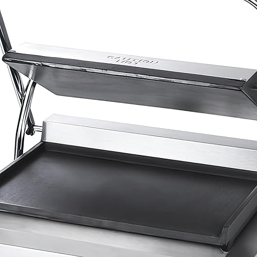 Adcraft Panini Grill with Flat Plates, in Stainless Steel