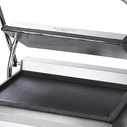 Adcraft Panini Grill with Flat Plates, in Stainless Steel