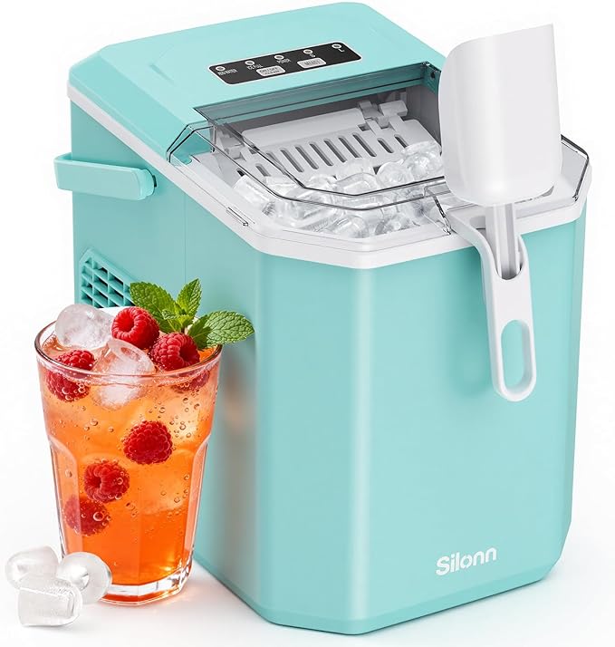 Silonn Ice Maker Countertop, Portable Ice Machine