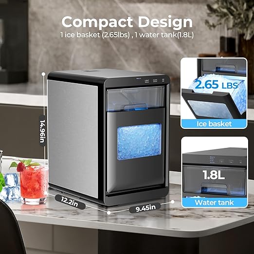 Antarctic Star Nugget Ice Maker Countertop - 44LB/Day