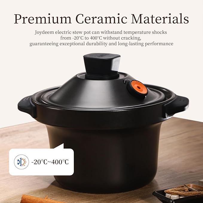 Joydeem 4 Quart Electric Stew Pot, 500W Multi-Functional Cooking Pot