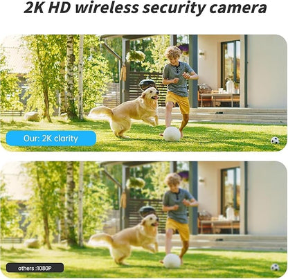 Security Cameras Wireless Outdoor, 2K Battery Powered WiFi Camera