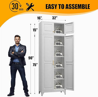 Kitchen Pantry Storage Cabinets, Utility Kitchen Cupboard, Large Steel Cabinets