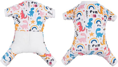 CuteBone Small Dogs Outfit Soft Puppy Onesies Pjs Dog Pajamas Pet Coat Cat Apparel Comfy Doggie Jumpsuit Bodysuit for All Seasons P159XL