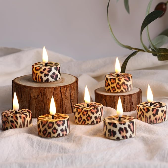 Eywamage Leopard Flameless Tealights