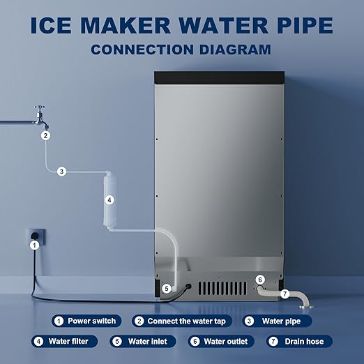 Ice Maker Countertop with Handle, 88lbs Per Day, Auto-Cleaning, Portable Sonic