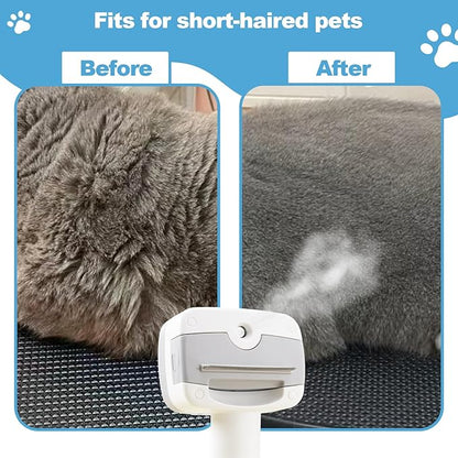 3 in 1 Pet Steam Brush for Dogs & Cats – Self Cleaning,Hair Removal Comb Steam for Thinning & Grooming for Long & Short Haired Pets, Includes Pet Essence