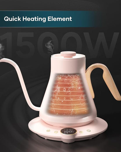 Gooseneck Electric Kettle with ±1℉ Temperature Control