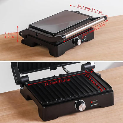 Panini Press Grill Sandwich Maker, Large Electric 3 in 1 Panini Sandwich Maker