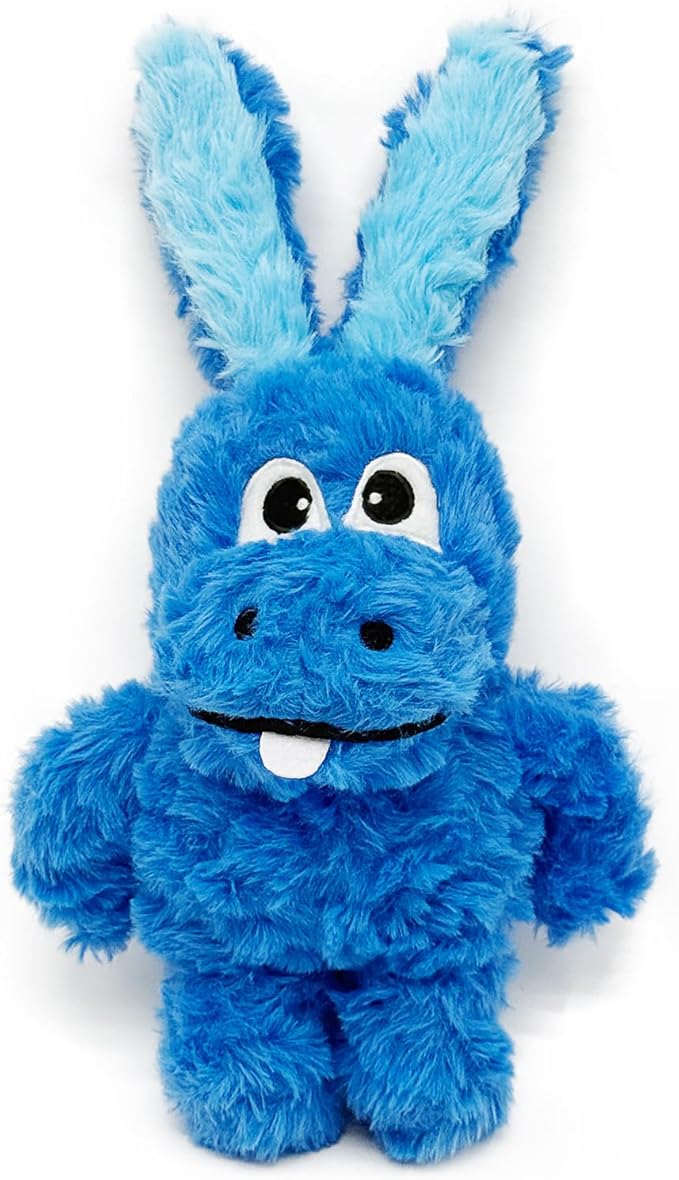 Squeaky Dog Toy Plush, Stuffed Crinkle Tug of War Dog Toy Keep Them Busy Pet Puppy Birthday Toy for Small Medium Large Dogs (Blue)