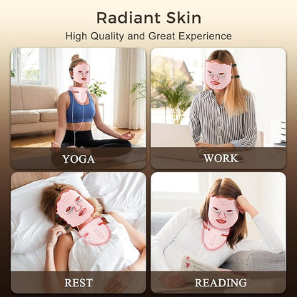 Red Light Therapy for Face & Neck, 7-1 Colors LED Light Therapy mask,
