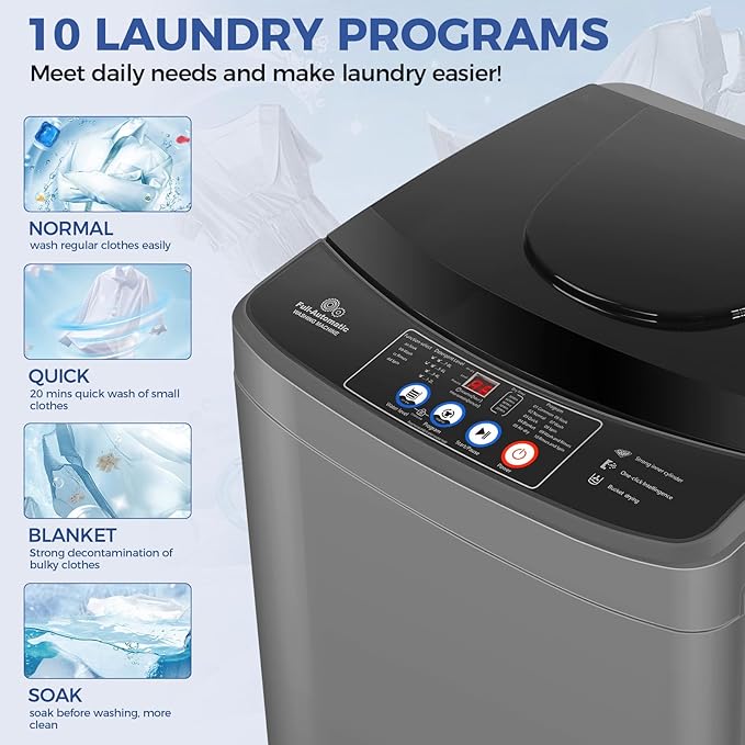 Nictemaw Portable Washing Machine 20Lbs Portable Washer