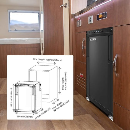 BODEGA [Upgraded 12 Volt Refrigerator, RV Refrigerator APP Control, 45L RV