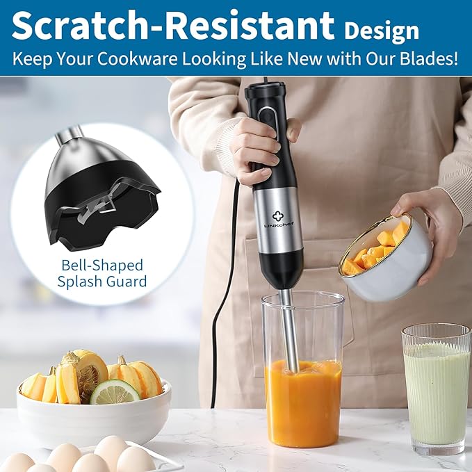 LINKChef 4 in 1 Immersion Blender Handheld, 800W