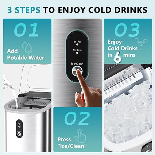 EUHOMY Countertop Ice Maker Machine