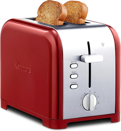 Koolatron Kenmore 2-Slice Toaster, Stainless Steel,